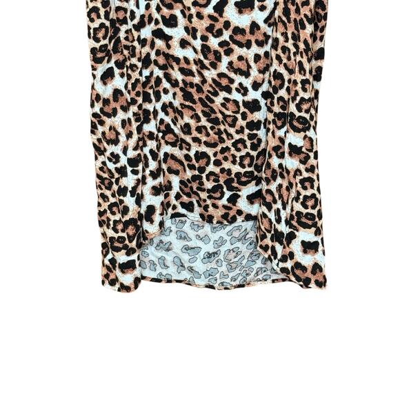 NWT Vero Moda Tan Leopard Print Spaghetti Strap Mini Cocktail Dress Size XL - Picture 5 of 8
